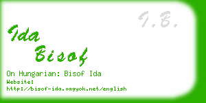 ida bisof business card